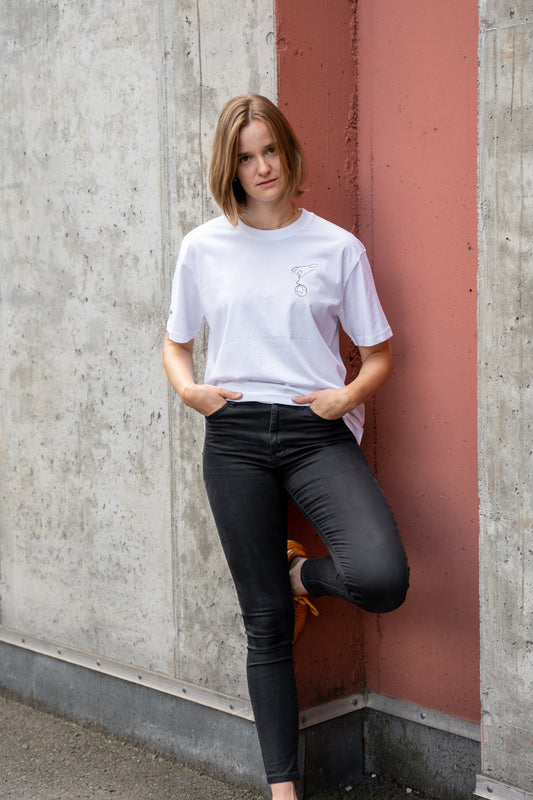 nachhaltiges t-shirt in weiß