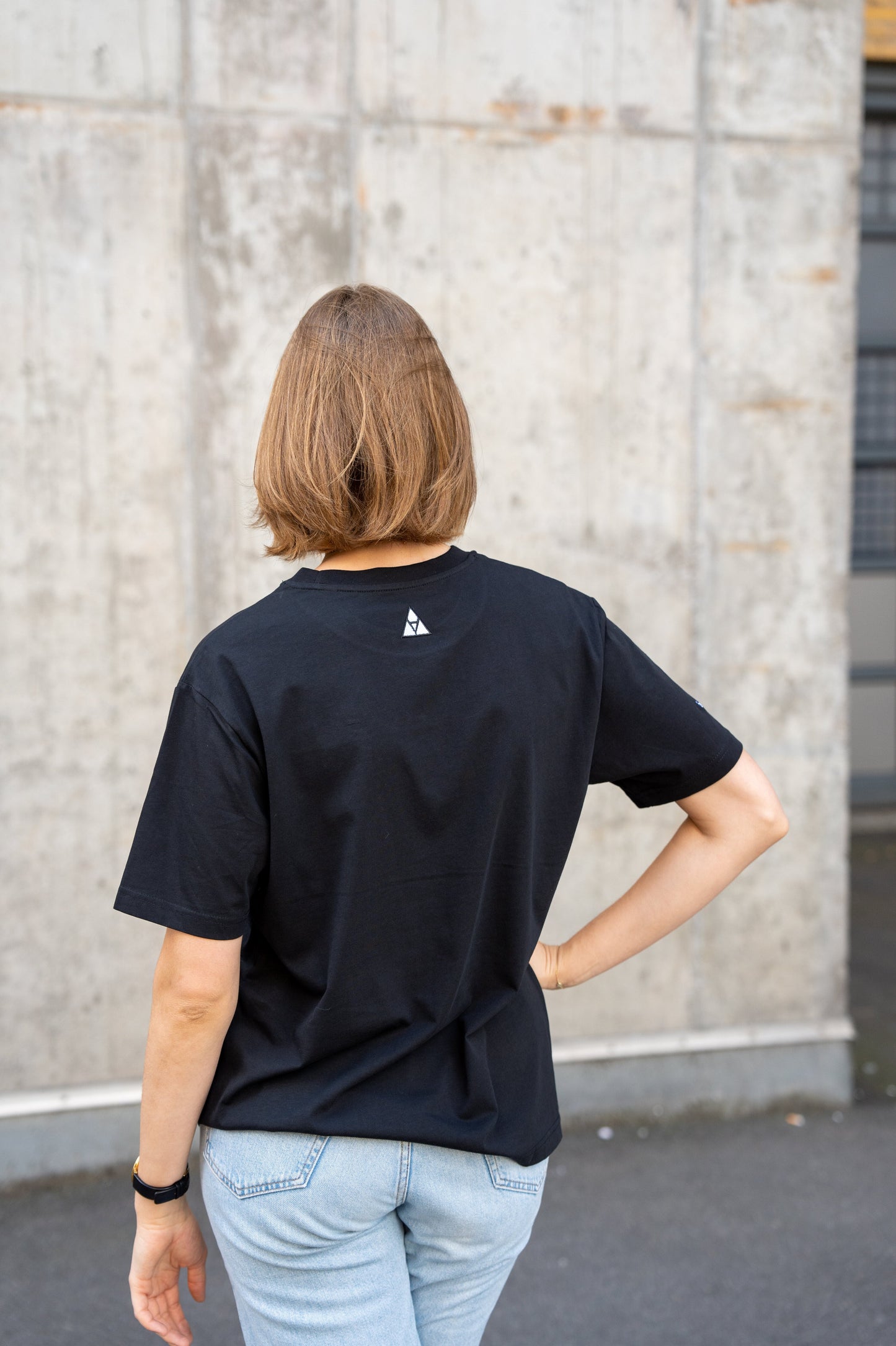 bio baumwoll t-shirt in schwarz