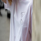 nachhaltiges t-shirt unisex in weiß mit Stick Motiv